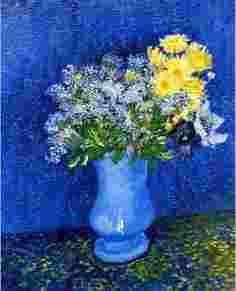 Vincent Van Gogh Vase with Lilacs, Daisies Anemones oil painting image